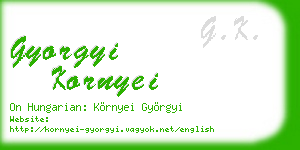 gyorgyi kornyei business card