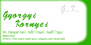 gyorgyi kornyei business card